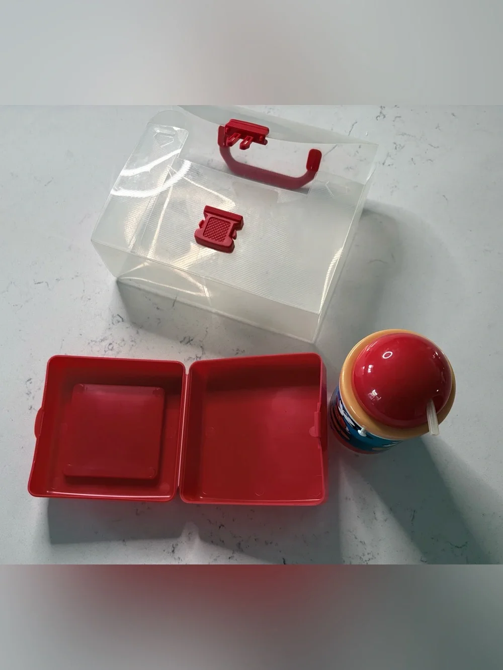 Disney Vintage Snack Puzzle Cup & Snack Box & Clear Case